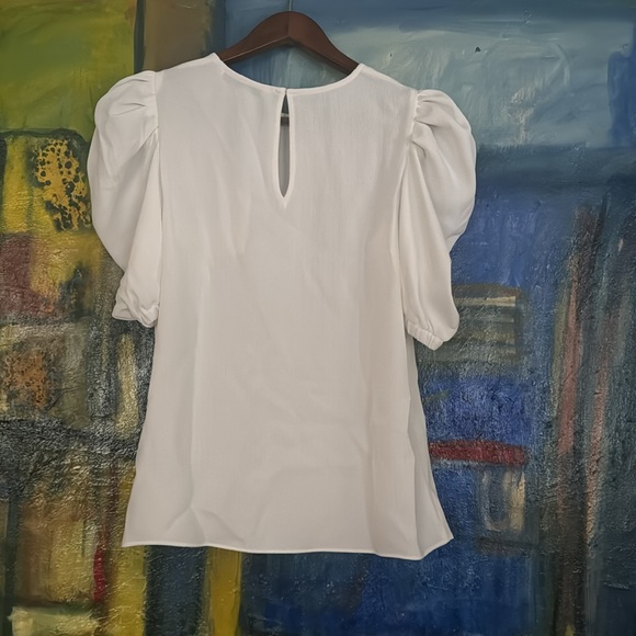 English Factory Pleated Puff Sleeve Top size small NWT - Picture 4 of 8